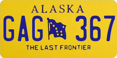AK license plate GAG367