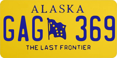 AK license plate GAG369