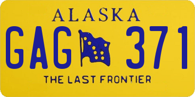 AK license plate GAG371