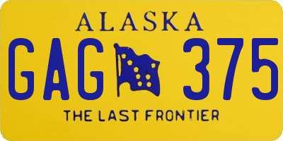 AK license plate GAG375