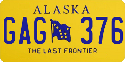 AK license plate GAG376
