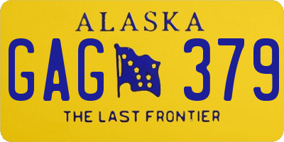 AK license plate GAG379