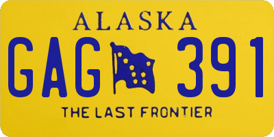 AK license plate GAG391