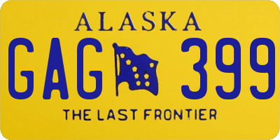 AK license plate GAG399