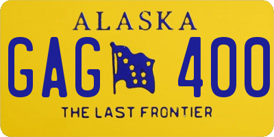 AK license plate GAG400