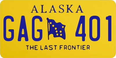 AK license plate GAG401