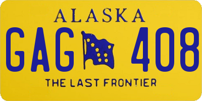 AK license plate GAG408