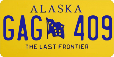 AK license plate GAG409