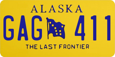 AK license plate GAG411