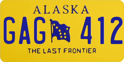 AK license plate GAG412