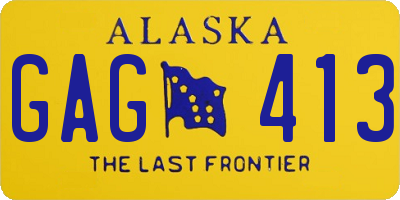 AK license plate GAG413