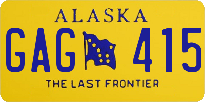 AK license plate GAG415