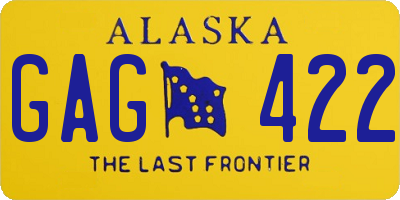 AK license plate GAG422