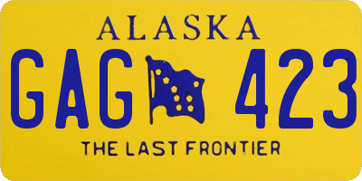 AK license plate GAG423