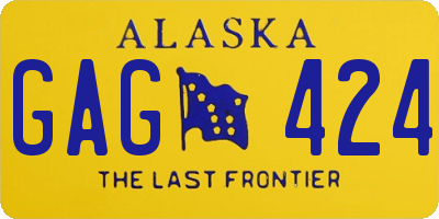 AK license plate GAG424