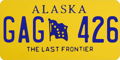 AK license plate GAG426