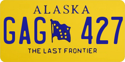 AK license plate GAG427