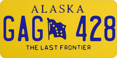 AK license plate GAG428