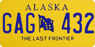 AK license plate GAG432