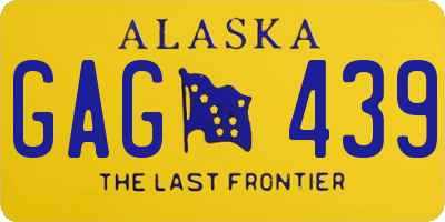 AK license plate GAG439