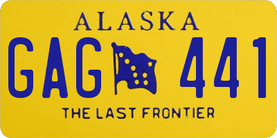 AK license plate GAG441