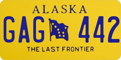 AK license plate GAG442