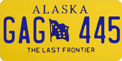 AK license plate GAG445