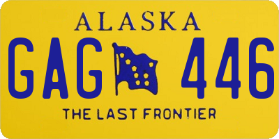 AK license plate GAG446