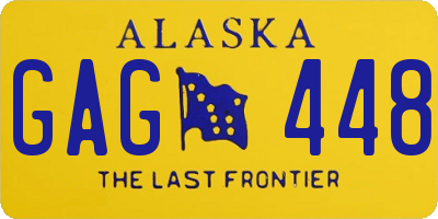 AK license plate GAG448