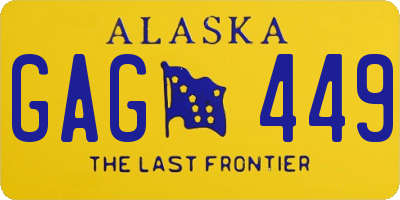 AK license plate GAG449