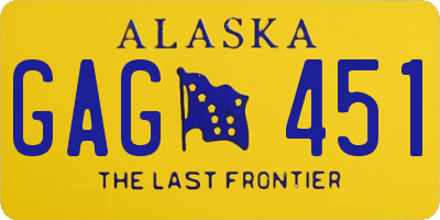 AK license plate GAG451