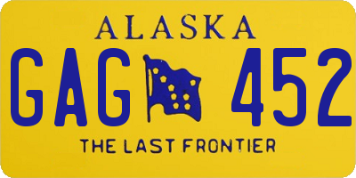 AK license plate GAG452