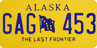 AK license plate GAG453