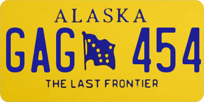 AK license plate GAG454