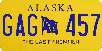 AK license plate GAG457