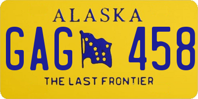 AK license plate GAG458