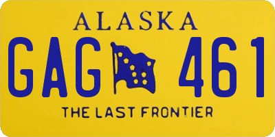 AK license plate GAG461