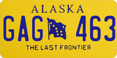 AK license plate GAG463