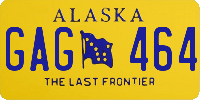 AK license plate GAG464