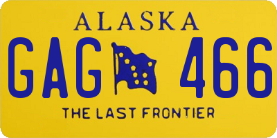 AK license plate GAG466