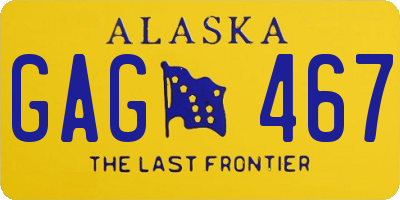 AK license plate GAG467