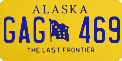 AK license plate GAG469