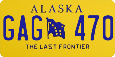 AK license plate GAG470