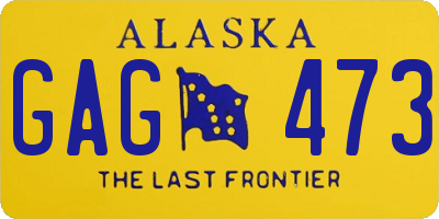 AK license plate GAG473