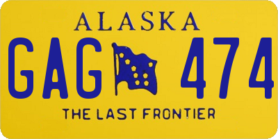 AK license plate GAG474
