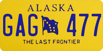 AK license plate GAG477