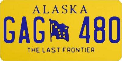 AK license plate GAG480