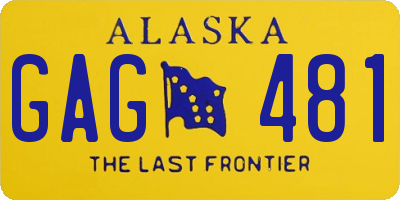 AK license plate GAG481