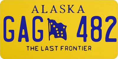 AK license plate GAG482