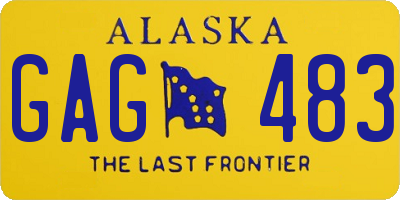 AK license plate GAG483
